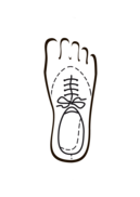 Fuß Logo Strichzeichnung