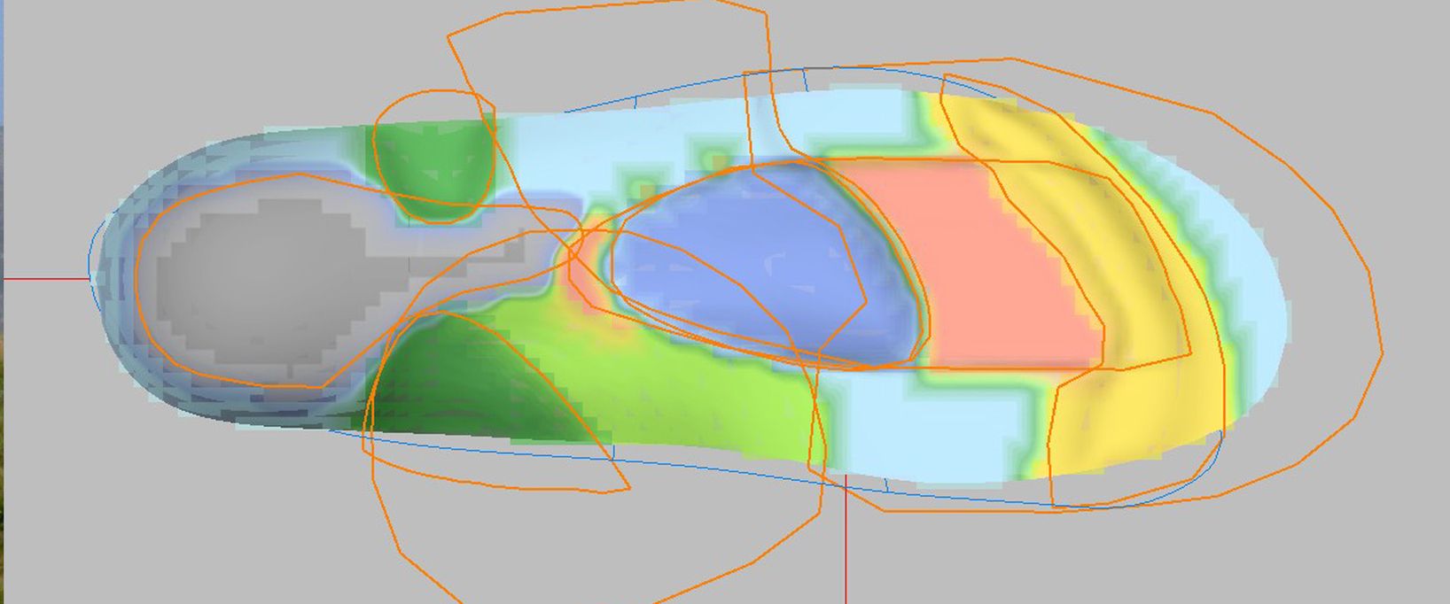 Digitale Skizze einer Einlage